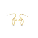 18k Gold Filled Abstract Butterfly Stud Earrings (L427)