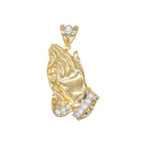 18K Gold Filled Prayer Hands Pendant (A116)