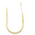 A delicate double-strand gold bracelet features a flat snake chain paired with a matching coin chain against a white background.