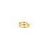 A shiny gold double-band ear cuff rests against a clean white background.