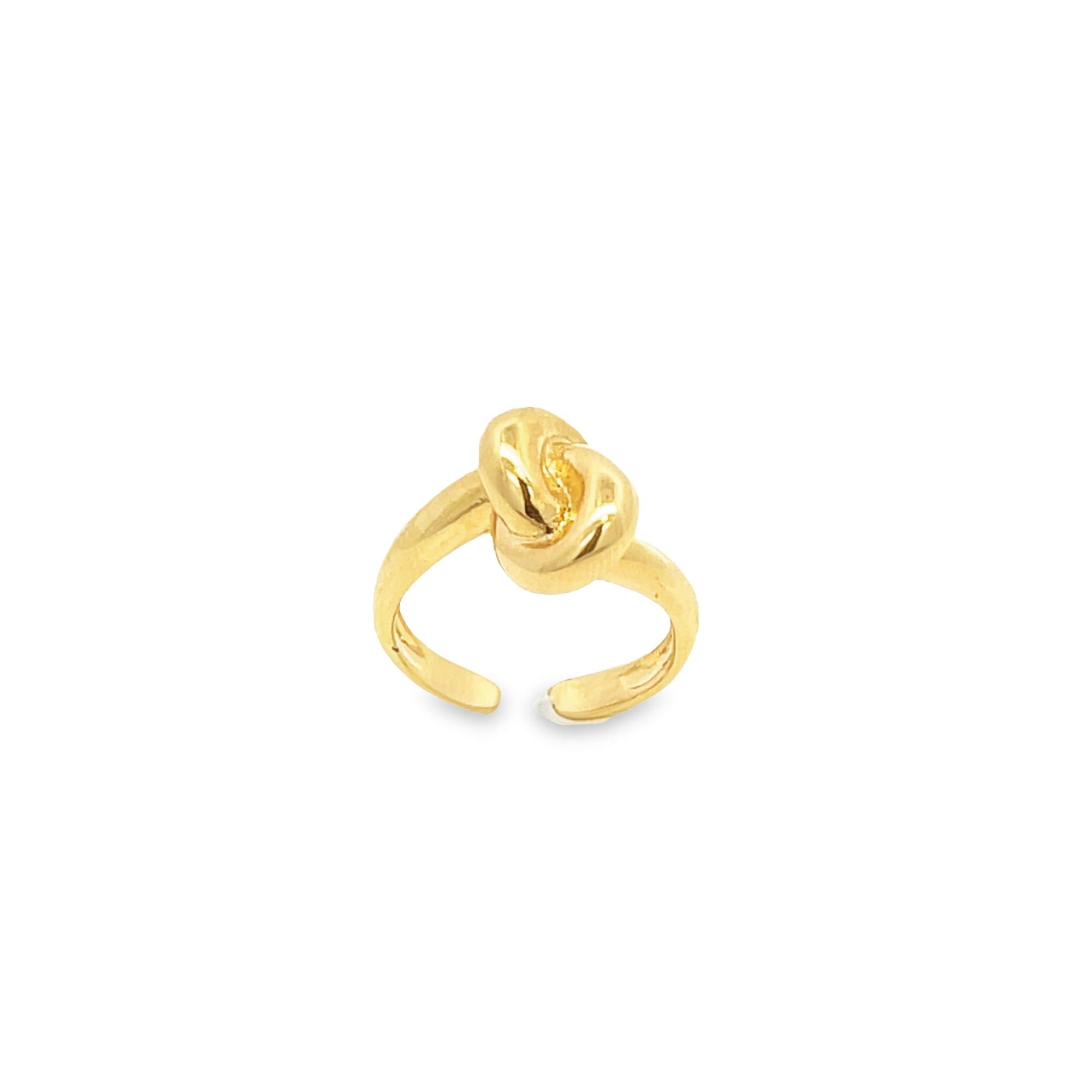 18K Gold Filled Thick Knot Ring (D134)