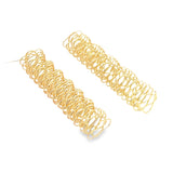 18K Gold Filled Thick Spiral Push Back Spring Coil Earrings (L443)