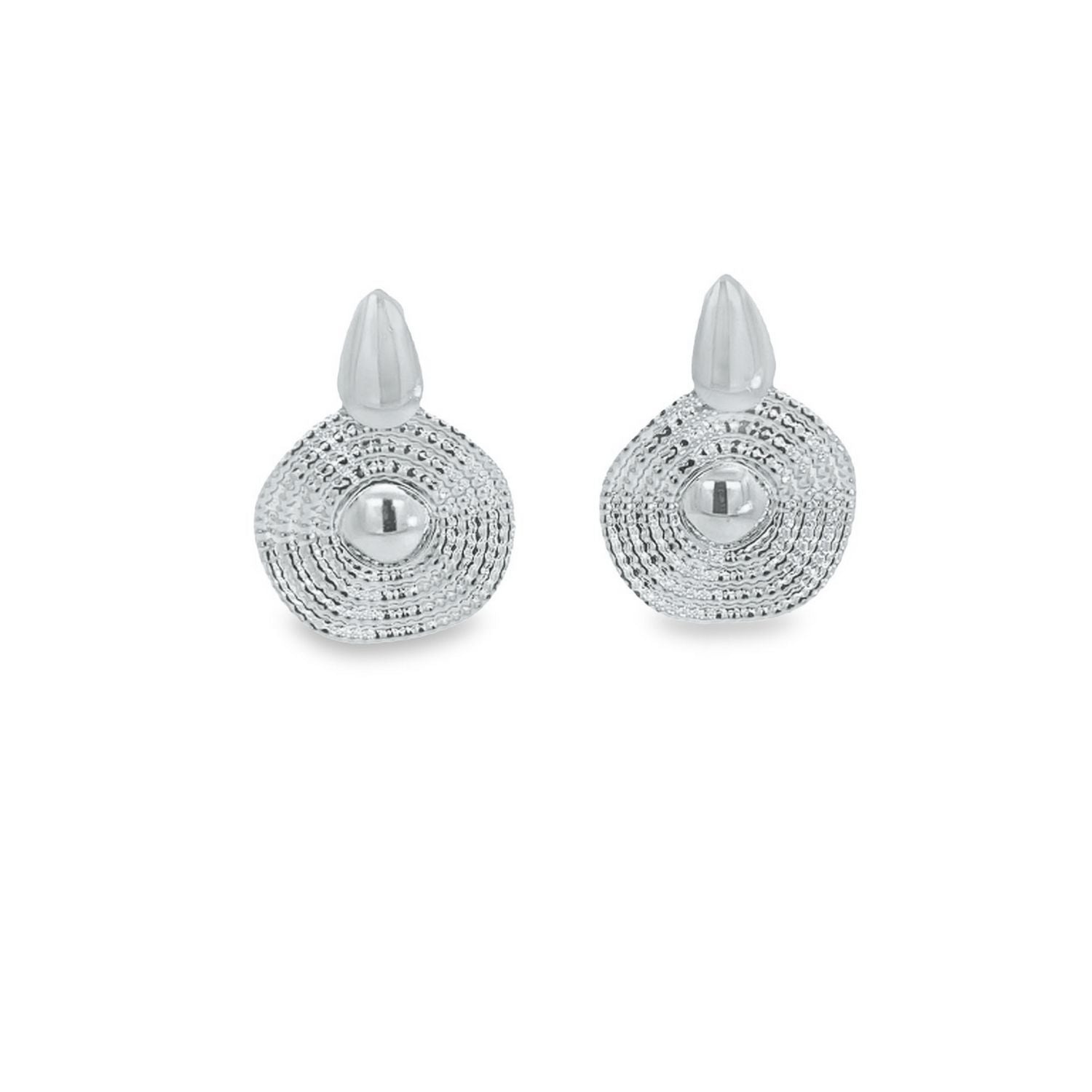 18k Gold/Rhodium Filled Designed Dangle Earrings (J278)