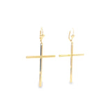 Large Cross Dangle Earrings