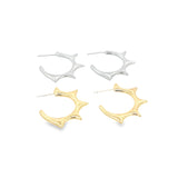 18K Gold Filled Spike Open Hoops (K353)