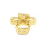 18k Gold Filled Boss, Baby, Rich B**ch, F*ck Off Thick Signet Ring (D75)
