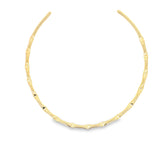 18K Gold Filled Double Dented Omega Choker Collar (F203)