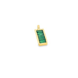 Dainty CZ Gold Pill Bar Pendant