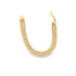 A multi-strand gold chain bracelet displays a curved, layered design with a secure lobster clasp against a white background.