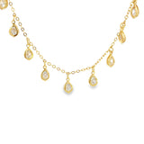 Tear Drop Zirconia Dangle Choker (F6)