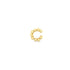 A polished gold beaded ear cuff rests against a clean white background.