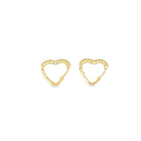 CZ Heart Shaped Huggies Earrings (K255)(L64)(K266)