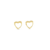 CZ Heart Shaped Huggies Earrings (K255)(L64)(K266)