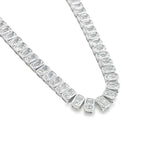 Wide Rectangle CZ Tennis Bracelet (H207)(I570)