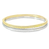 CZ Stones Minimalist Paved Slim Bangle Bracelet (B91)