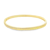 CZ Stones Minimalist Paved Slim Bangle Bracelet (B91)