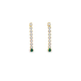 Dangle Drop Colored CZ Stone Earrings