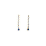 Dangle Drop Colored CZ Stone Earrings