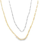 18K Gold Filled 1mm Link Figaro Chain (F73)