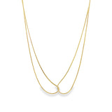 Double Rounded Snake Chain Necklace (F182)