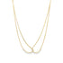 A delicate layered gold snake chain necklace features a subtle knot at the center.