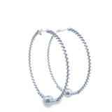 Wire Twisted Beads Hoop Earrings (K85)