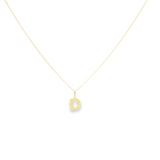 Solid Gold Personalized Letter Pendant Necklace
