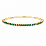Slim Color Round CZ Stone Buckle Bangle