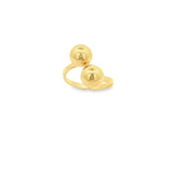 Trendy Adjustable Two Beads Open Ring (D132)