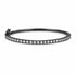 A sleek black diamond tennis bracelet sparkles against a clean white background.