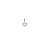 A polished silver Star of David pendant hangs centered against a clean white background.