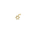 A polished yellow gold Star of David pendant rests centered against a clean white background.