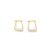 18K Gold Filled Minimalist Rectangle Hoops Earrings (L440)