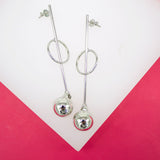 Long Stick Dangle Ball End Earrings (K160)