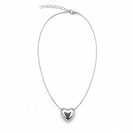 Elegant 18K Gold Filled puffy heart pendant necklace with a minimalist design. Adjustable, lightweight, hypoallergenic, and perfect for everyday wear or gifting.