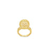 Bold geometric dome ring with an open lattice design. Lightweight statement ring in gold or silver finish, perfect for modern everyday styling.