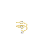 CZ Multi Shape Charms Wrap Ring (D128)