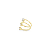 CZ Multi Shape Charms Wrap Ring (D128)