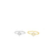Two delicate diamond Star of David rings, one in silver and one in gold, rest side by side on a clean white background.
