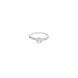 Round CZ Prong Charm Ring