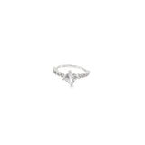 Round CZ Prong Charm Ring