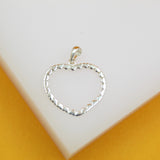 925 Sterling Silver Hollow Heart Pendant