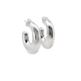 Small Thick Oval Open Hoops (L549)