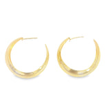 Round Flat and Wide Minimalist Hoops (L471)