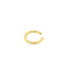 A textured gold ear cuff rests against a clean white background.