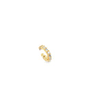 Prong Textured CZ Pave Ear Cuff
