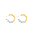 Two Tone Small Thin Open Hoops (L541A)