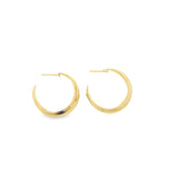 Thin Concave Crescent Moon Wide Hoops (K30)