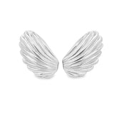 Curved Feather Wings Earrings (L269A)