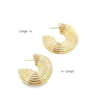 Thick Ribbed Stripe Pattern Hoops (L87A/K369A)